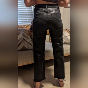 Hudson Remi Straight Leg Black Coated Jeans